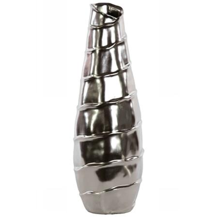 URBAN TRENDS COLLECTION Ceramic Vase Silver 11417